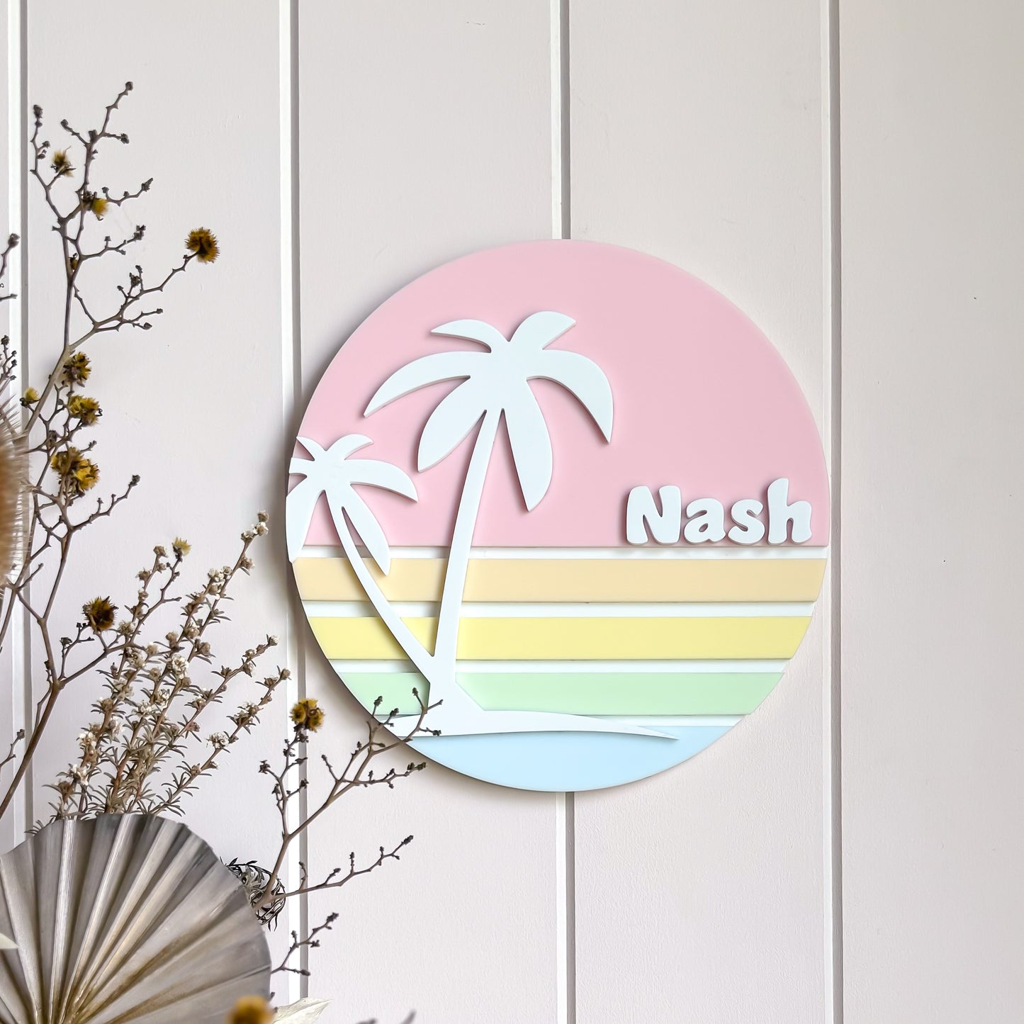 Summer Sunrise 3D Name Plaque
