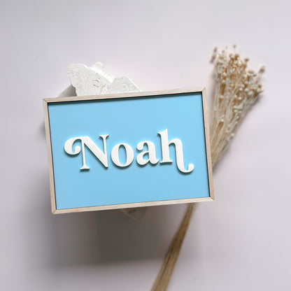 3D Framed Name Plaque