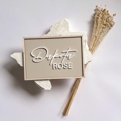 3D Framed Name Plaque - Dual Name