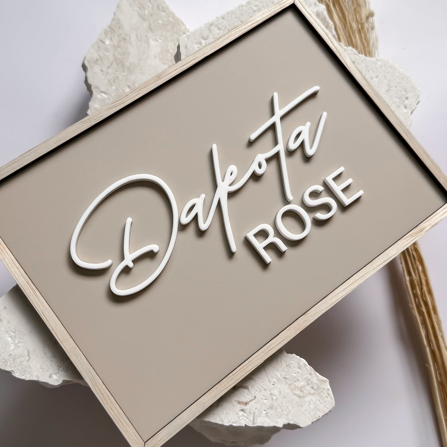 3D Framed Name Plaque - Dual Name