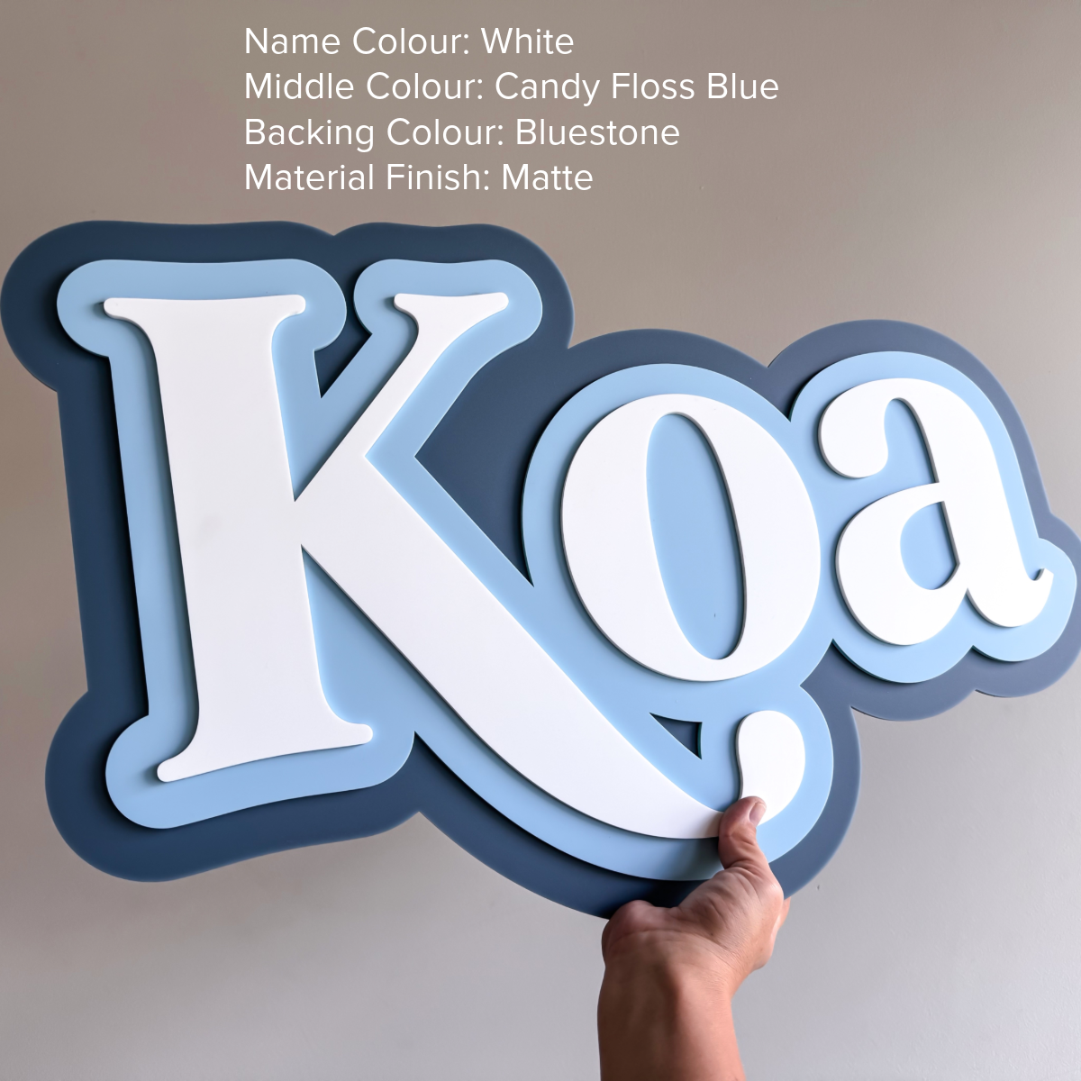 Triple Layer 3D Name Plaque