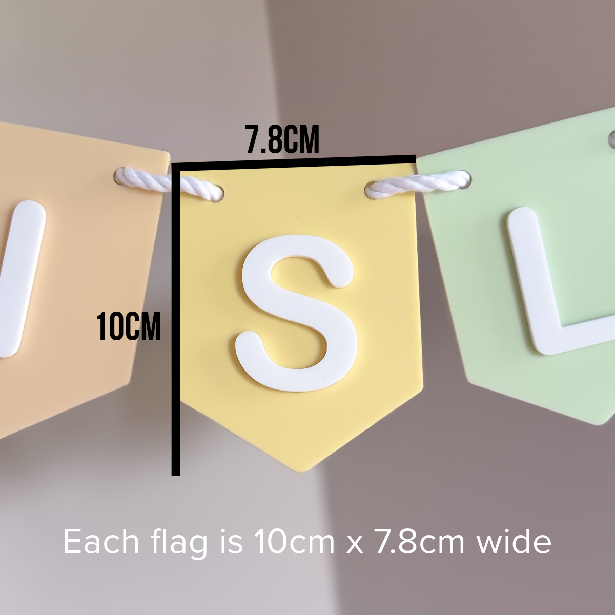 Pastel Rainbow Name Bunting
