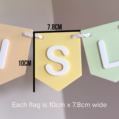 Pastel Rainbow Name Bunting
