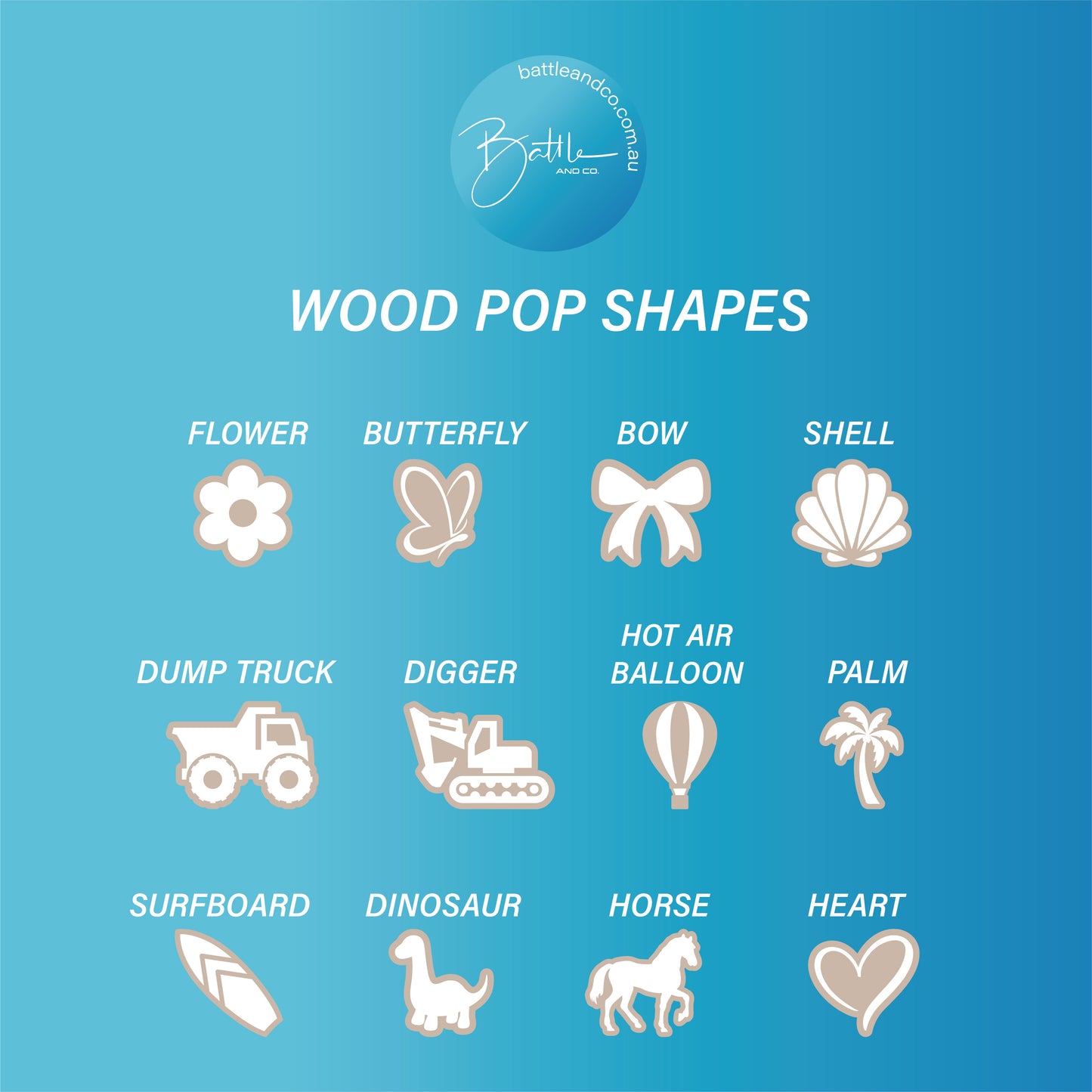 Wood Pop Shapes