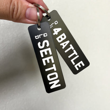 Personalised Plate Key Tag - Double Sided