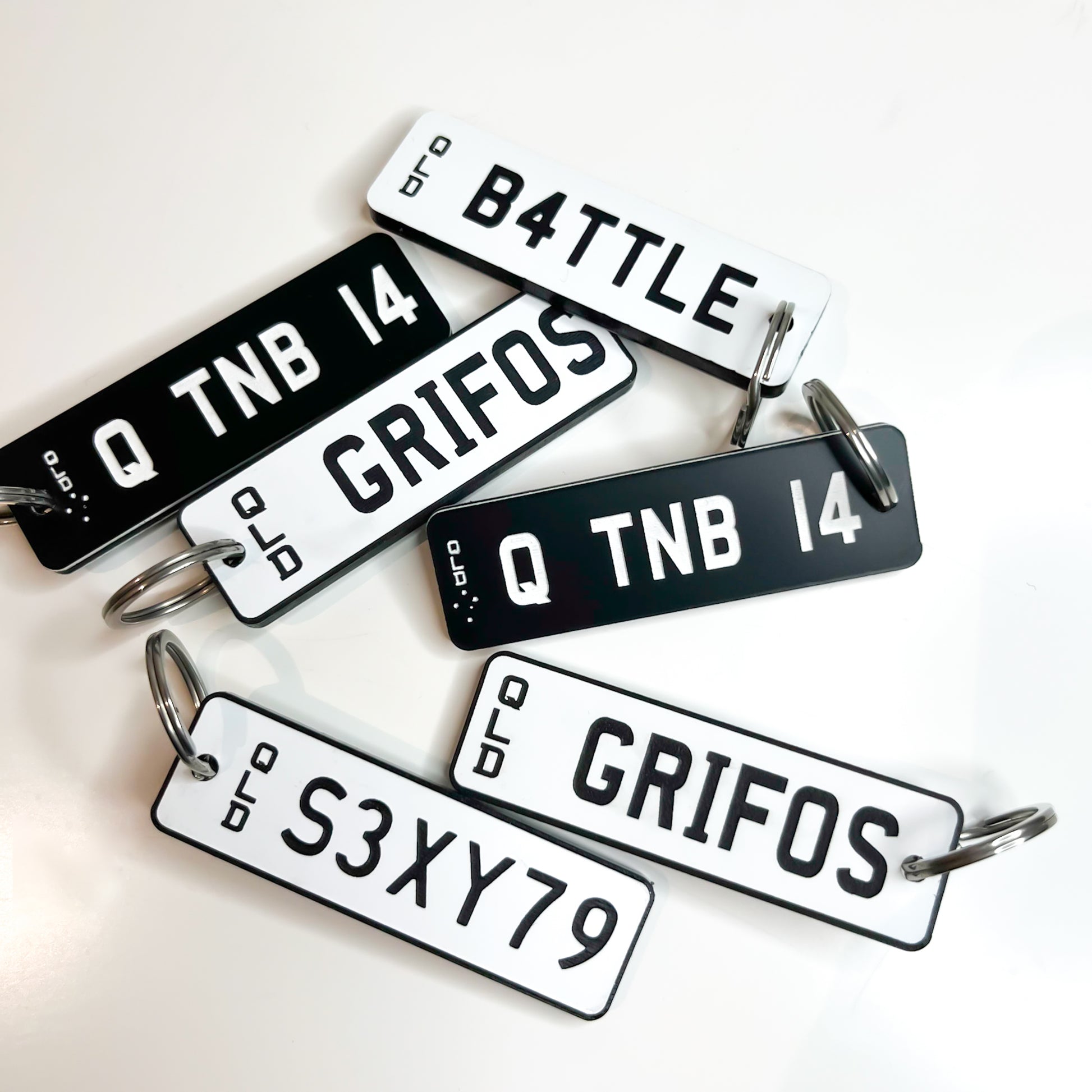 Personalised Plate Key Tag - Double Sided